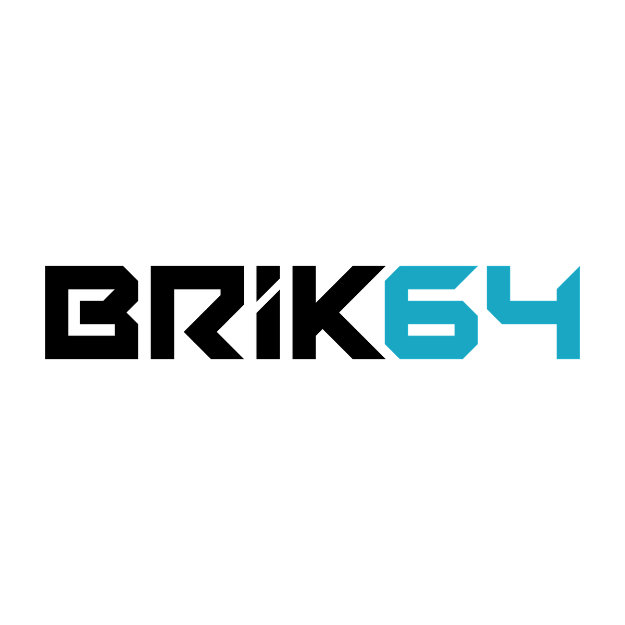 Horizontal BRIK64 Wordmark for light backgrounds