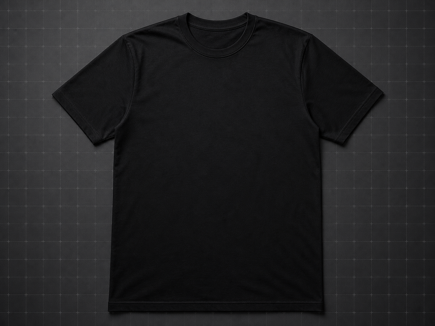 Black t-shirt front mockup for BRIK64 merchandise